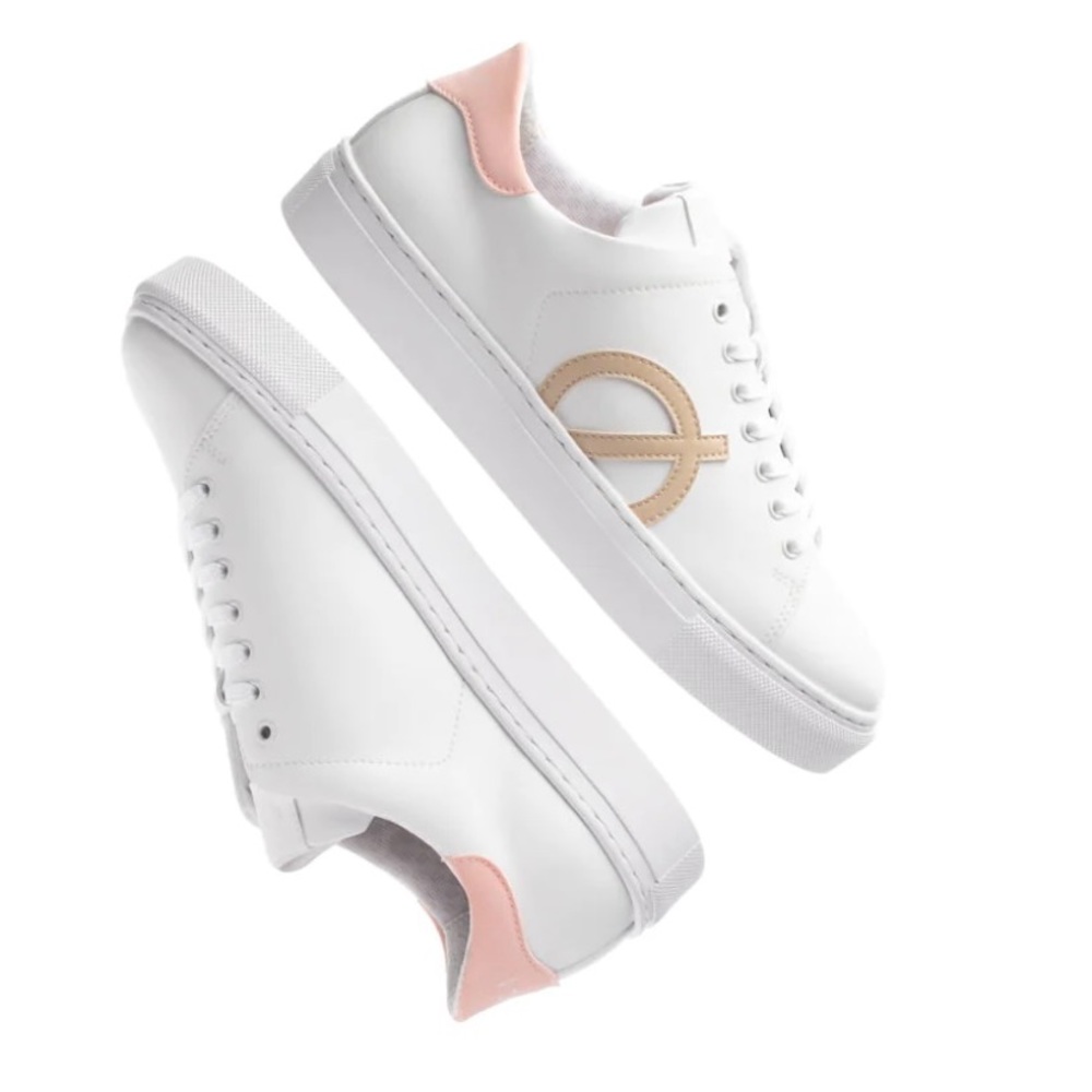 Loci Women’s Origin Vegan Sneakers Size 8 (EU 39) Pink/White/Sand Brand New